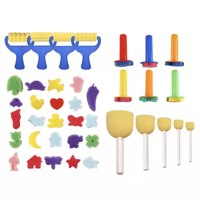  39 In Kids Suit Toddler Paint Sponges Children Seal Roller Set • £12.25