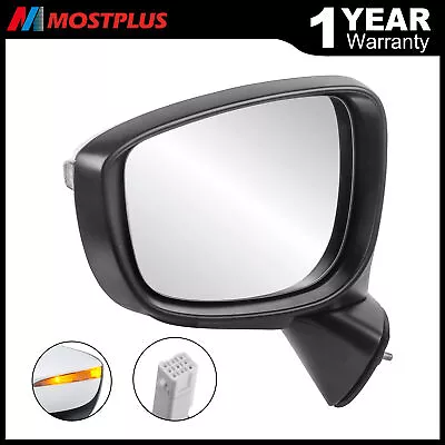 Driver / Left Side Heated Manual Fold Mirror For 15-16 Mazda CX-5 W/Signal 6Wire • $58.99