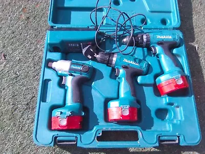 Makita 14v Cordless 8280d Combi 6935fd Impact 6280d Drill Driver 3 Batteries+ • £39