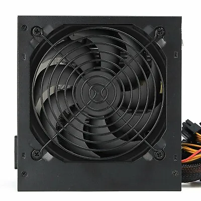 Black 500W Desktop PC Power Supply ATX Computer PSU 500 Watt SATA 12CM Fan UK • £21.91