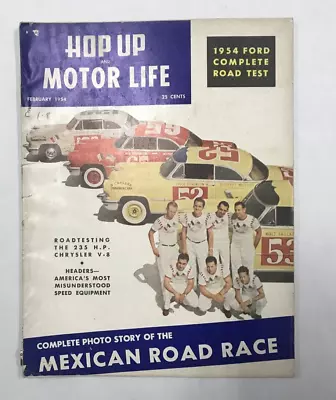 HOP UP And MOTOR LIFE Magazine February 1954 - 32 Ford 235 HP Chrysler V8 HEMI • $19.99