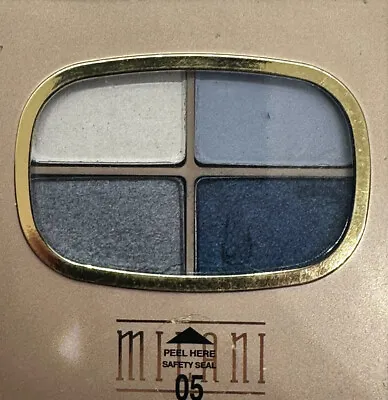 MILANI Shadow Wear Eye Shadow Quad #05 DENIM BLUES - VHTF • $19.95