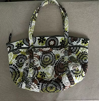 Vera Bradley Cocoa Moss 6 Pocket Tote Handbag. • $14.95