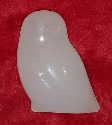 Hadeland Norway Opaline White Glass Owl Figurine 2.5  Collectable. Ref00017 • £94.49