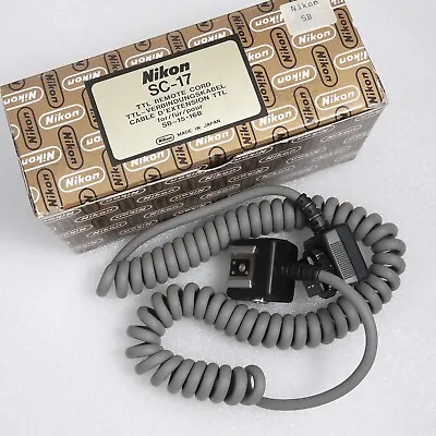 Nikon SC-17 SC17 Flash TTL Remote Cord Cable SB-15 SB-16B 35mm SLR Film • $39.95