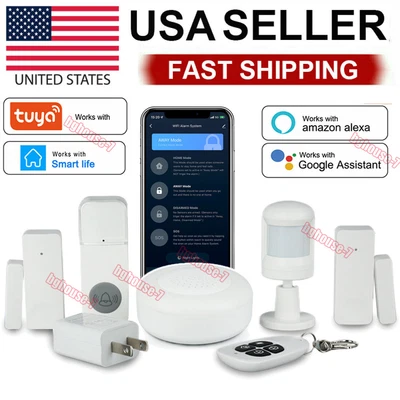 $54.90 • Buy 9PCS Home Security System Wireless Alarm Kit APP Push For Alexa Google Assistant