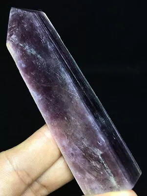 60g Rare Raw Natural Transparent Purple Mica Reiki Point Healing  K391 • $4.25