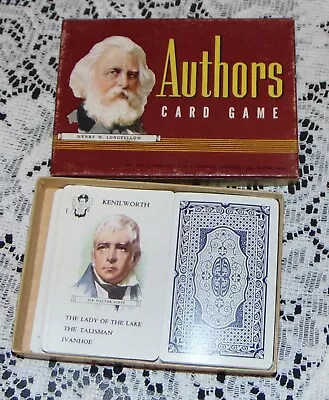 Vintage Authors Card Game Whitman Publishing Co Complete 44 Cards #2997 EX • $22.50