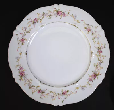 5 Antique Theodore Haviland Limoges Blue & Pink Morning Glory Dinner Plates 1890 • $40