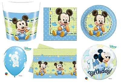 Baby Mickey Mouse 1st Birthday Party Tableware Decorations Boys Baby Shower  • $1.25