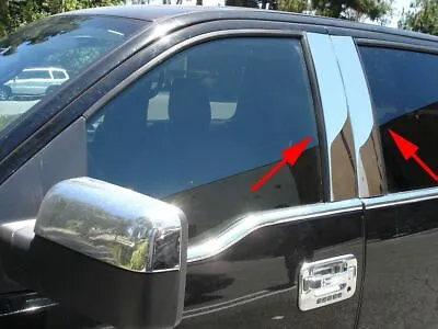 4Pcs Chrome Pillar Post Door Window Trim For 2004-2014 Ford F-150 Super Cab Crew • $17.99