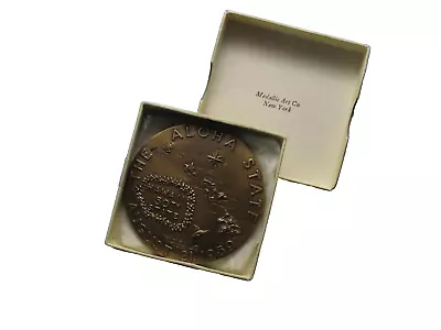 1959 Official Hawaii Bronze Statehood 2 ½” In Original Box Medallic Art Co. NY • $33.77