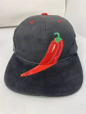 HOT STUFF Chili Pepper Snapback Hat Trucking Vintage Made In Bangladesh • $25