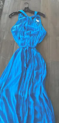 MUSTARD SEED SIDE SLIT ROYAL BLUE  MAXI DRESS Lined XL • $35