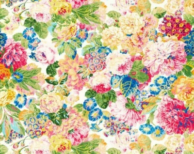 £107.75 • Buy SANDERSON CURTAIN FABRIC DESIGN  Very Rose & Peony  3.5 METRES MULTI LINEN BLEND