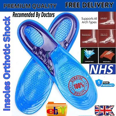 Sports Running Shoe Insoles Orthotic Shock Absorb Olympic Inner Sole Arch Unisex • £5.95