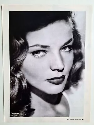 1995 Lauren Bacall PRINT POSTER Hollywood Cinema Film Original USA Vintage 1990s • £6.99