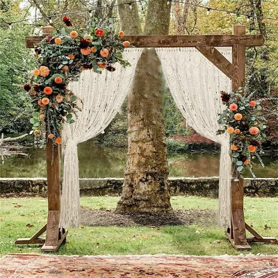 Boho Chic Macrame Tapestry Wedding Backdrop Arch Door Window Hanging Curtains • $39.90