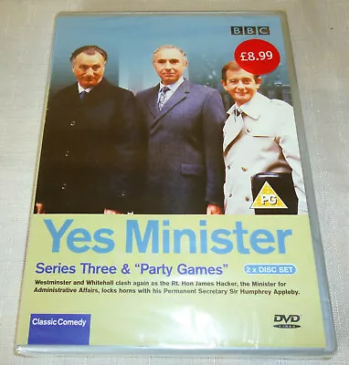Yes Minister Series 3 & Party Games DVD (2003) *SEALED* BBC 2x Disc Set Comedy • £1.50
