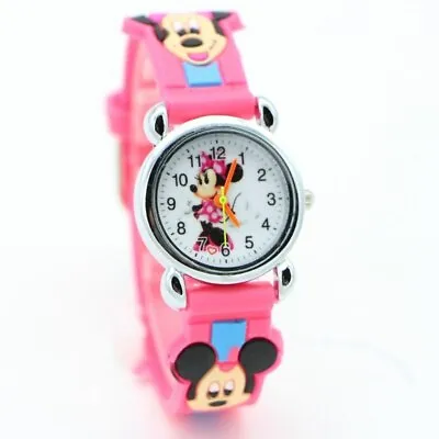 Minnie Mouse Wrist Watch Learn Time Soft Silicone Strap Girls Children Gift • £6.99