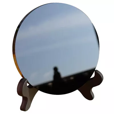  Obsidian Scrying Mirror Black Decor Circle Mirrors Bedroom Decorations Stone • £18.98