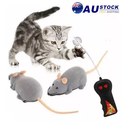Cat Toy Puppy Kitten Toys Pet Mice Mouse Player Remote Control Electronic Rat AU • $13.99