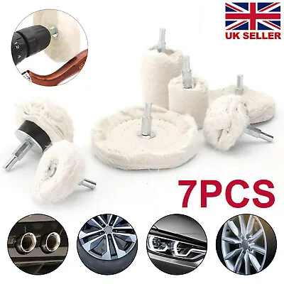 £9.99 • Buy Polishing Buffing Pads Mop Wheel Buffer Pad Drill Kit For Car Polisher 7Pcs Set