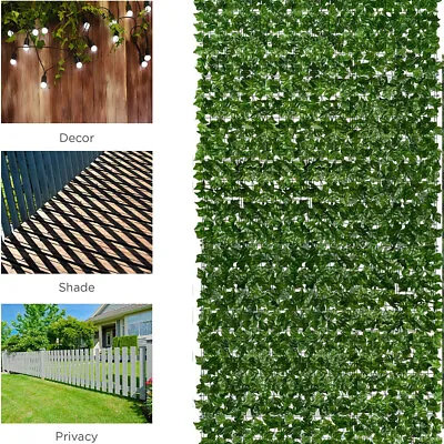 157x39 In Artificial Faux Ivy Palm Leaf Privacy Fence Panel Screen Hedge Decor • $33.33