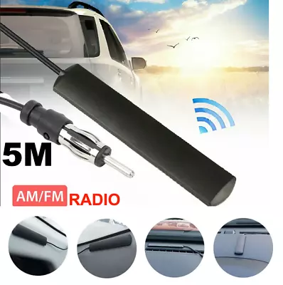 Car Auto Stereo FM Radio Antenna 5M Aerial Glass Window Mount Windscreen  • £5.20