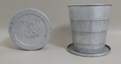 Antique WREATH & STAR  MAGIC Trademark Aluminum Travel CUP Expandable 1908 VTG • $7.49