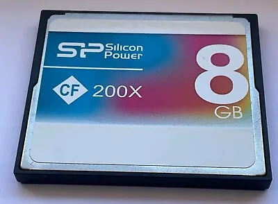 SP Silicon Power Compact Flash 8GB CF 200x Memory Card - Tracked Postage • $20
