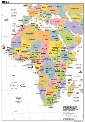 Africa Travel Poster *2x3 Fridge Magnet* Dark Continent Colonialism Wild Map • $8.95