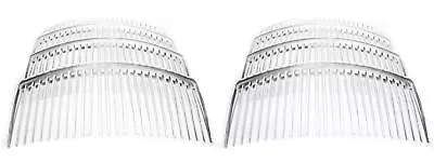 8 Pack 9cm Clear Plain Side Hair Combs Slides Grips Hair Accessories • £3.99