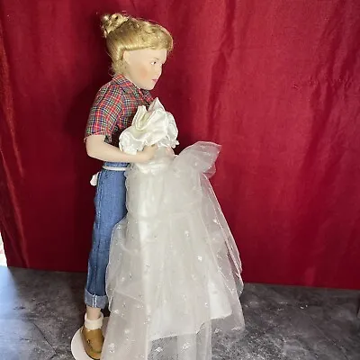 $25 • Buy Danbury Mint Norman Rockwell Prom Dress Porcelain Doll NRFB