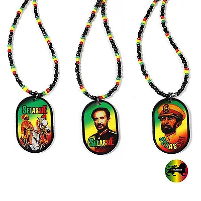 Africa Selassie Bingi Rastafari Rasta One Love Marley Jah Rastaman Necklace 22  • $19.99