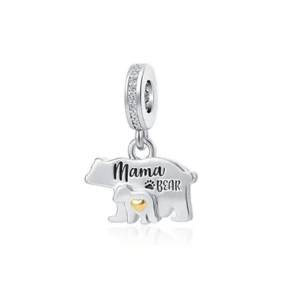 Mama Bear Charm For Snake Chain & European Charm Bracelets • £7.20