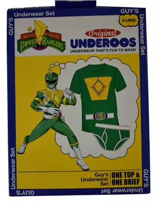 $9.99 • Buy Underoos Mens Mighty Morphin Power Rangers Shirt/Brief Set NIB XL