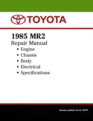 1985 Toyota MR-2 Shop Service Repair Manual Book Engine Drivetrain OEM • $84.77