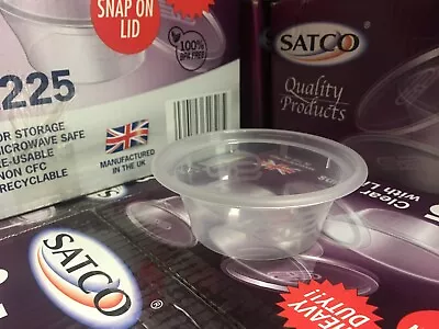 SATCO Food Tubs Cups And Lids Containers Plastic Takeaway Microwave Storage  • £6.99