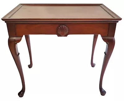 Vintage AMERICAN 20th C Console SHELL Carved MAHOGANY Sofa TEA TABLE By HICKORY • $582.25