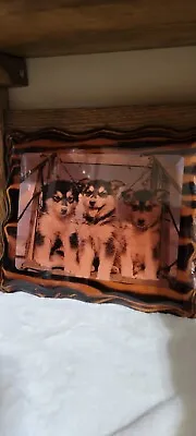 Husky Puppy Wood Plaque Vintage • $16.95