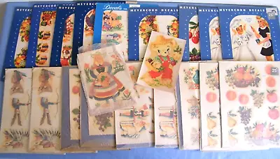 Lot Of Vintage Meyercord Decals  Indians Fruit Mexican Chef Nursery Kitchen • $50