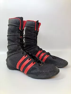 Rare 2012 Vintage Adidas AdiPOWER Boxing Shoes Black / Red - Size 9 • $99.99