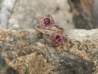 £150 • Buy Official Welsh Clogau 9ct Rose Gold Jewel Bloom Ring £390 Off! SIZE K