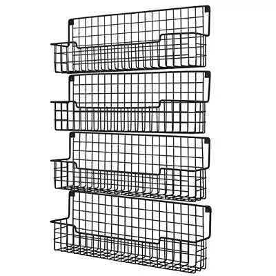 Spice Rack Wall Mount Spice Organizer For Cabinet & Pantry Door Set Of 4 • $32.68