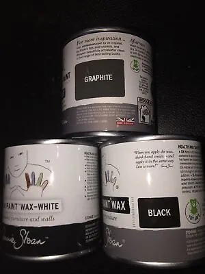 £32.50 • Buy Annie Sloan Paint Tins 120ml -1 X Graphite Paint + 1 X White & 1 X Black Wax 