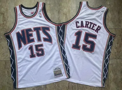 New Jersey Nets Vince Carter White Vintage Throwback #15 Jersey • $45.96