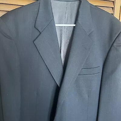 Fioravanti Mens Sport Coat Size 38R Black Ventless Jacket Shoulder Pads • $22