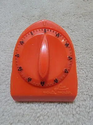 Vintage Lux Minute Minder Timer Orange/Red Black Numbers 1 To 60 Minutes • $14.50