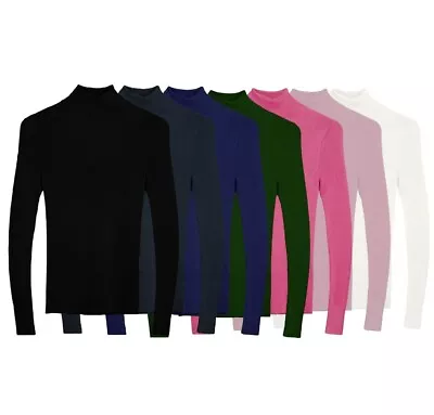 Ex M&S Polo Turtle Neck Ribbed Roll Neck Top Ladies Jumper Pullover Body Top P4 • £14.99